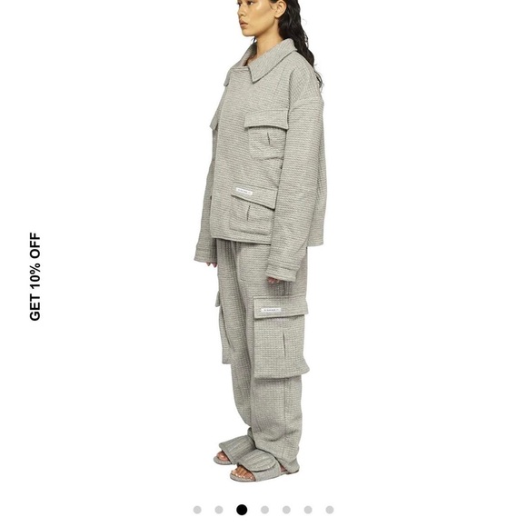 My Mum Made It Grey Quilted Utility Jacket - Picture 5 of 10